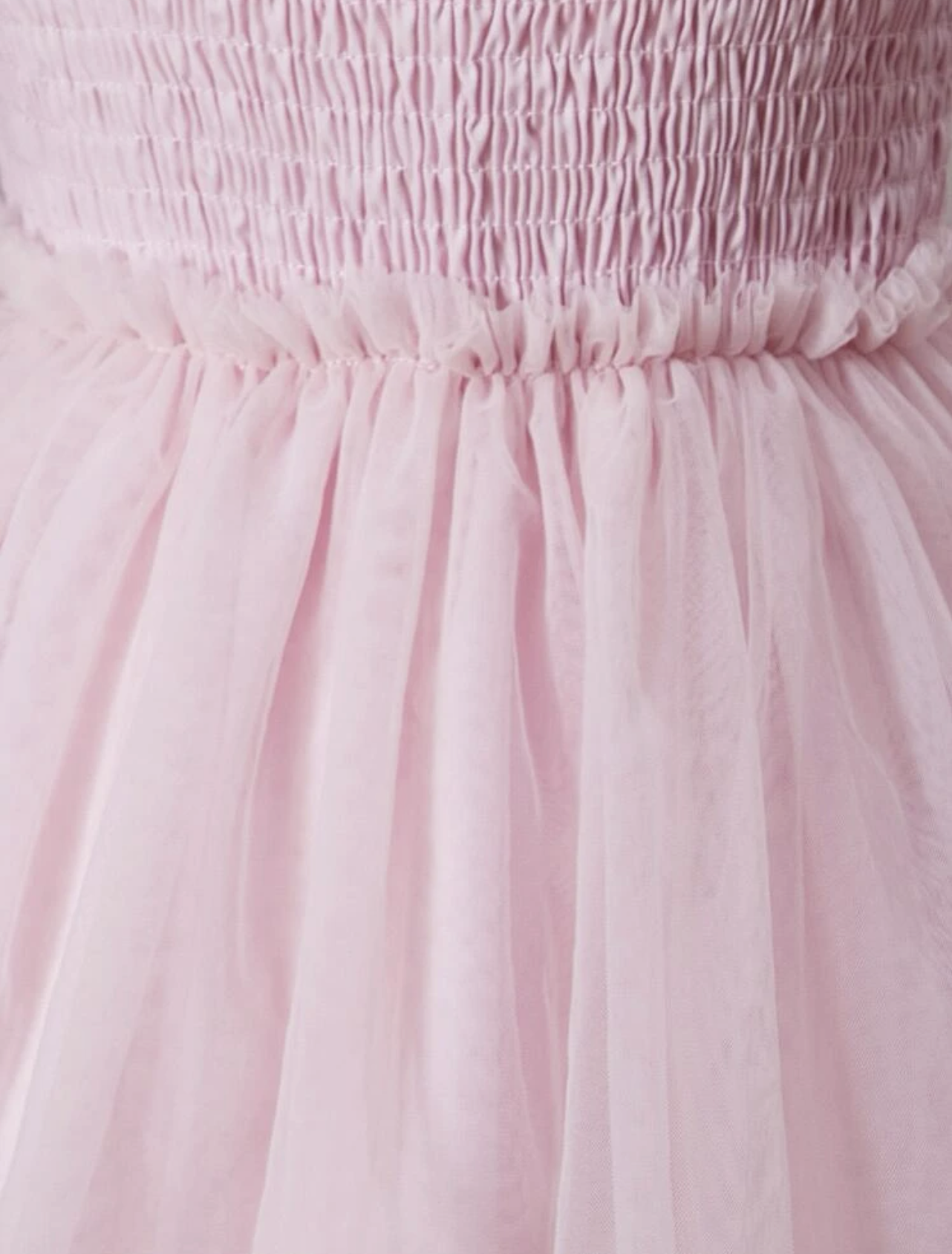 Vestido de tirantes con lazo y tul rosa - Imagen 7