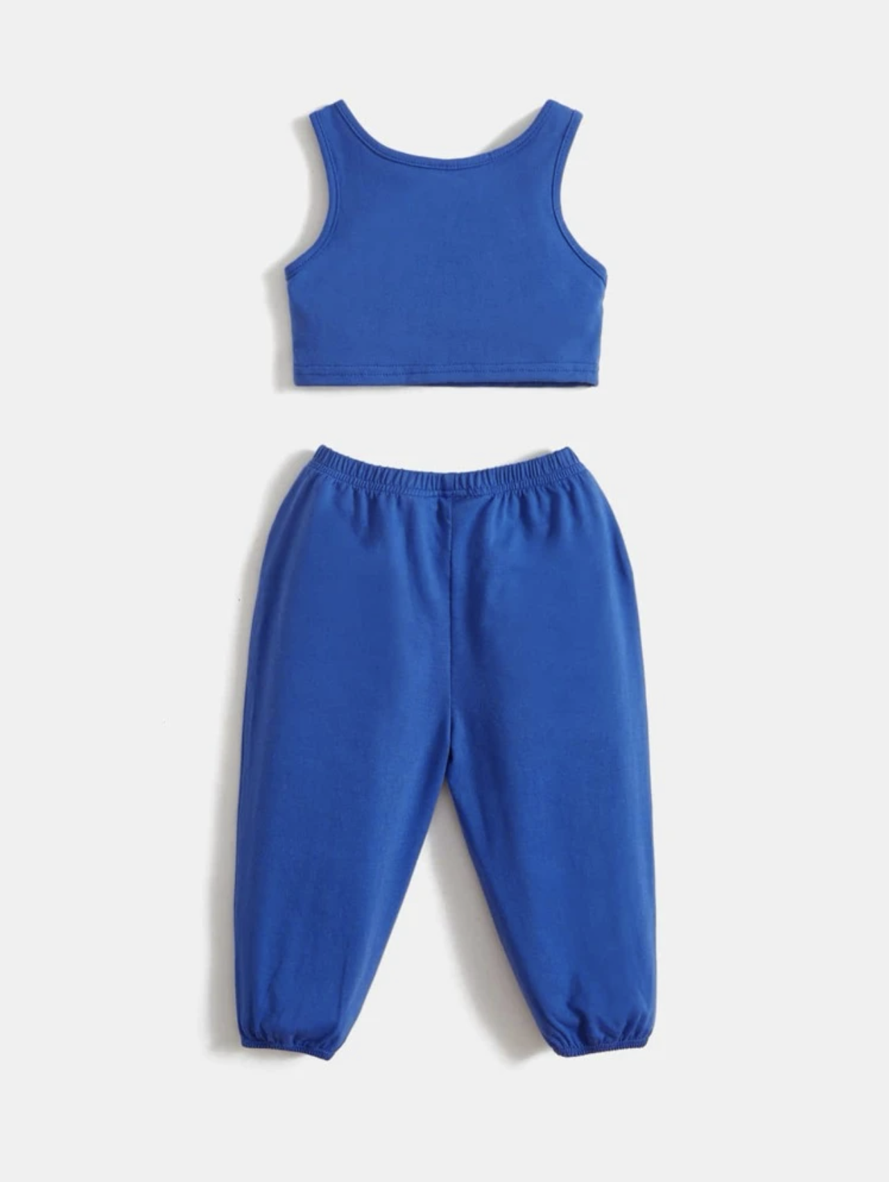 Conjunto deportivo top y jogger azul - Imagen 3