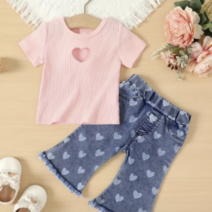 Conjunto jean corazones
