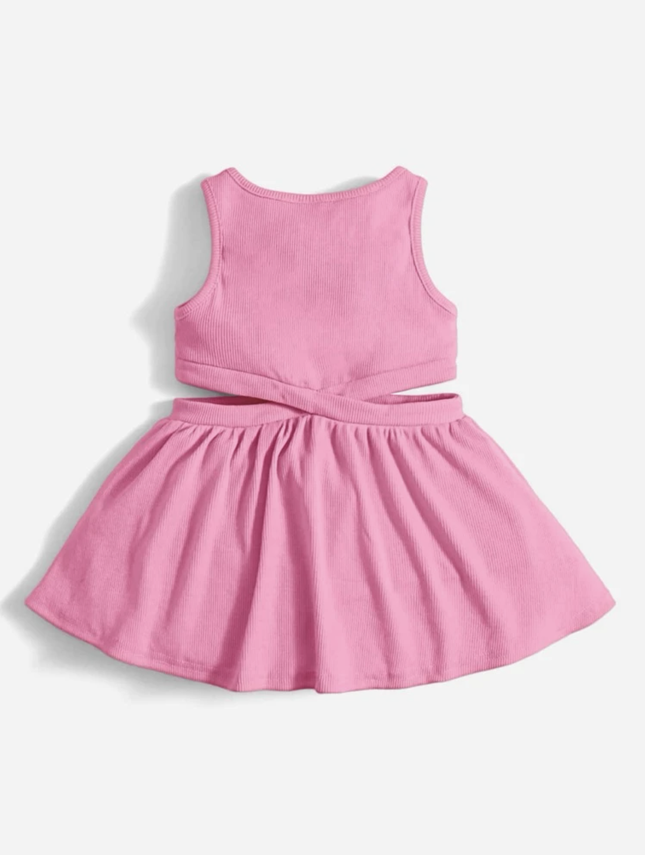 Vestido tejido de canalé con abertura a los lados - Imagen 2