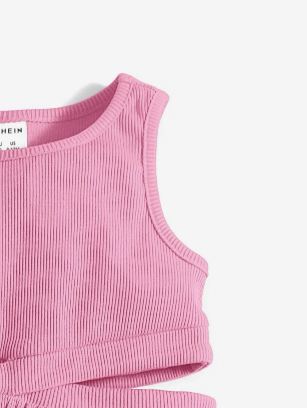 Vestido tejido de canalé con abertura a los lados - Imagen 3