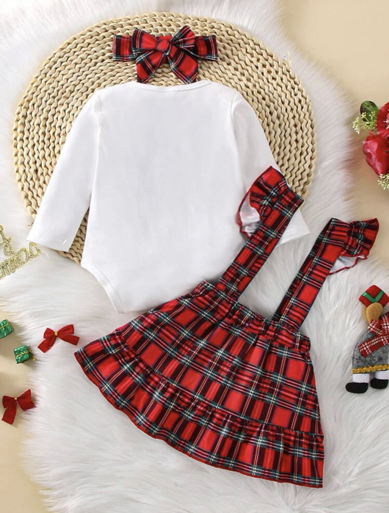 Conjunto 3 piezas alce de navidad