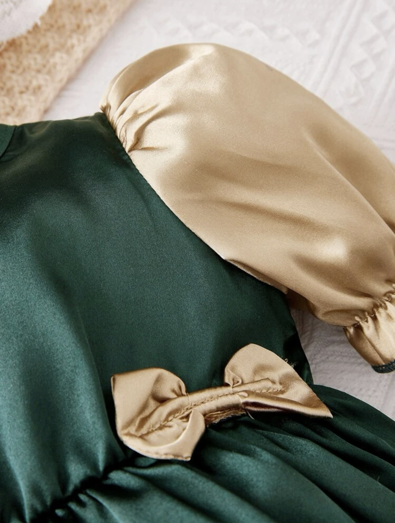 Romper verde con dorado navideño