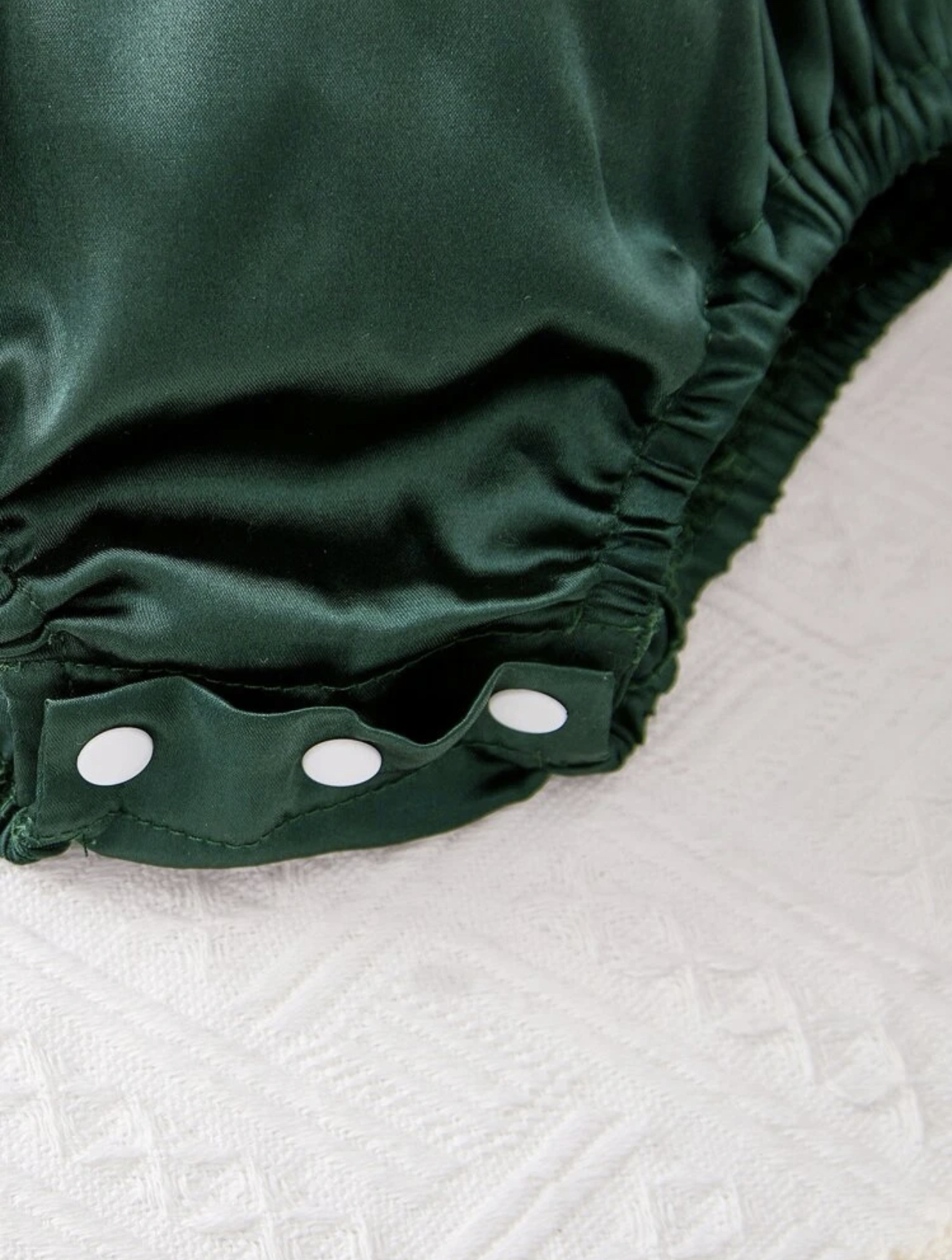 Romper verde con dorado navideño - Imagen 4