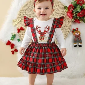 Conjunto 3 piezas alce de navidad