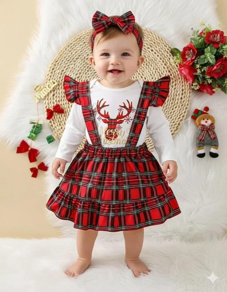Conjunto 3 piezas alce de navidad