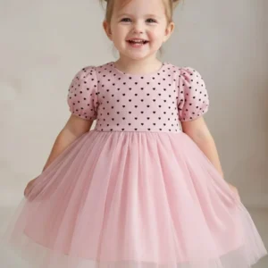 Vestido con estampado de corazones