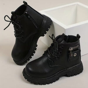 Botines antideslizantes con cremallera con punta redonda