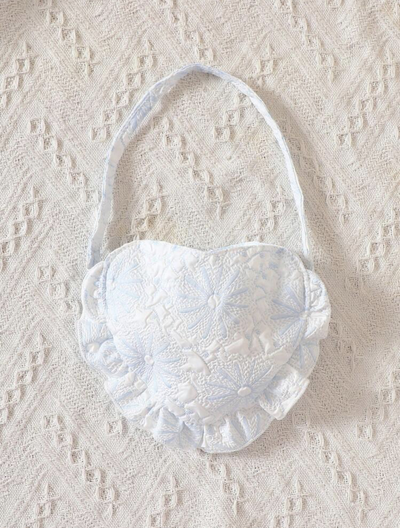 Bebé floral jacquard de manga farol Vestido & Bolso - Imagen 6