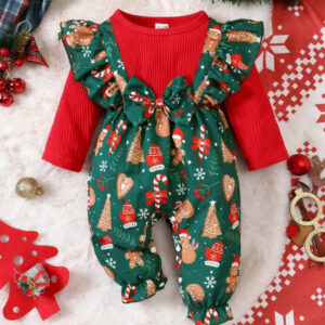 Jumper navideño con lazo delantero 2 en 1