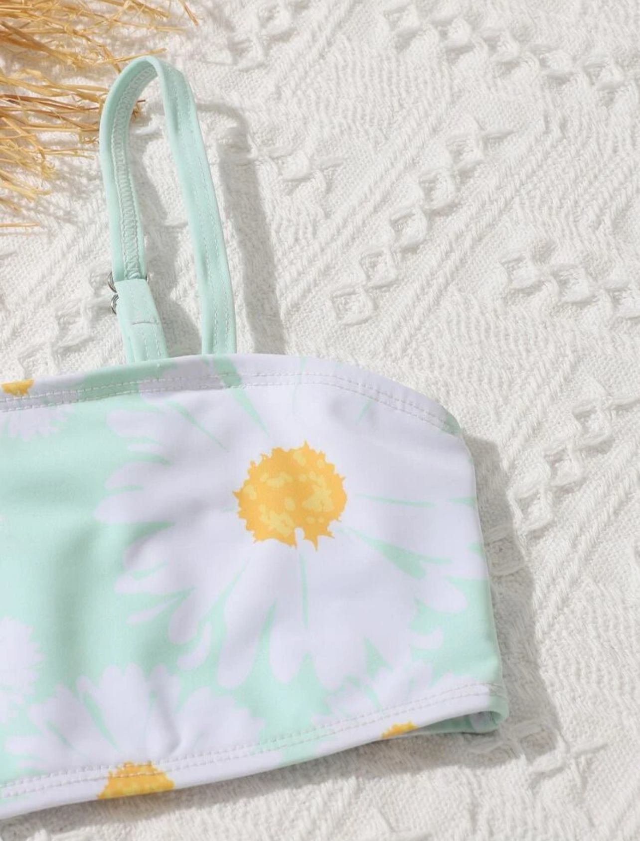 Conjunto de 3 piezas floral, con volantes y kimono - Imagen 2