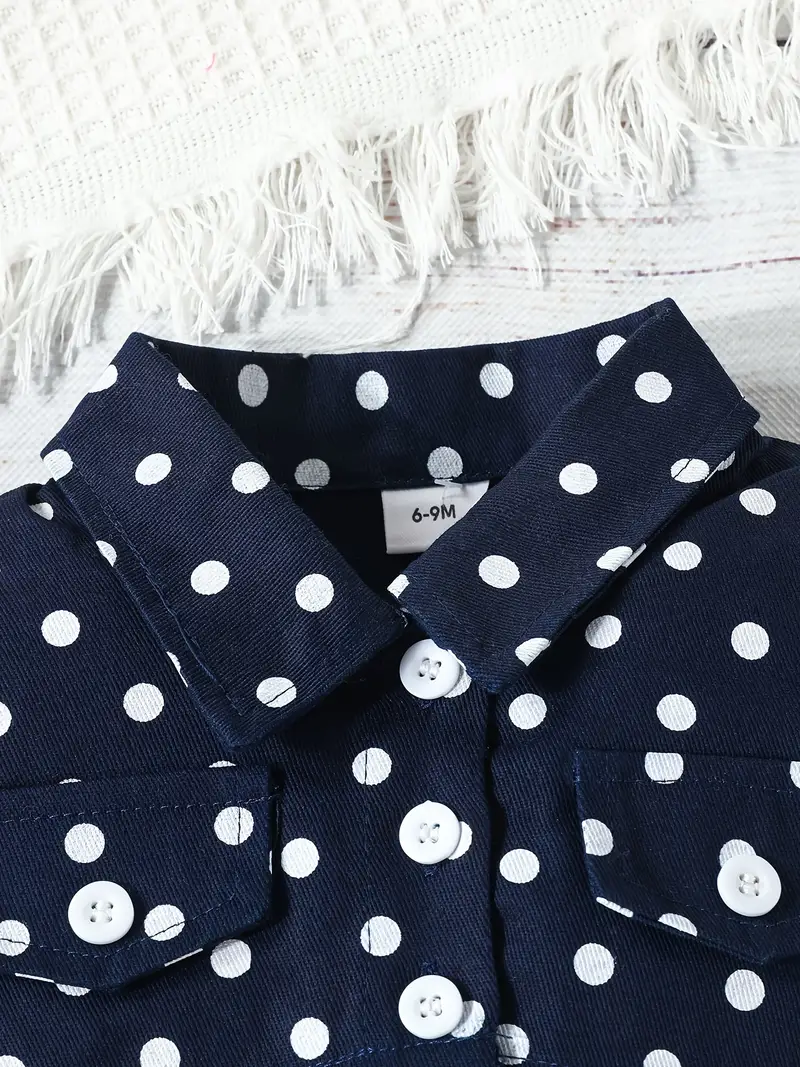 Conjunto de abrigo corto de lunares + Vestido rosado sin mangas - Imagen 4
