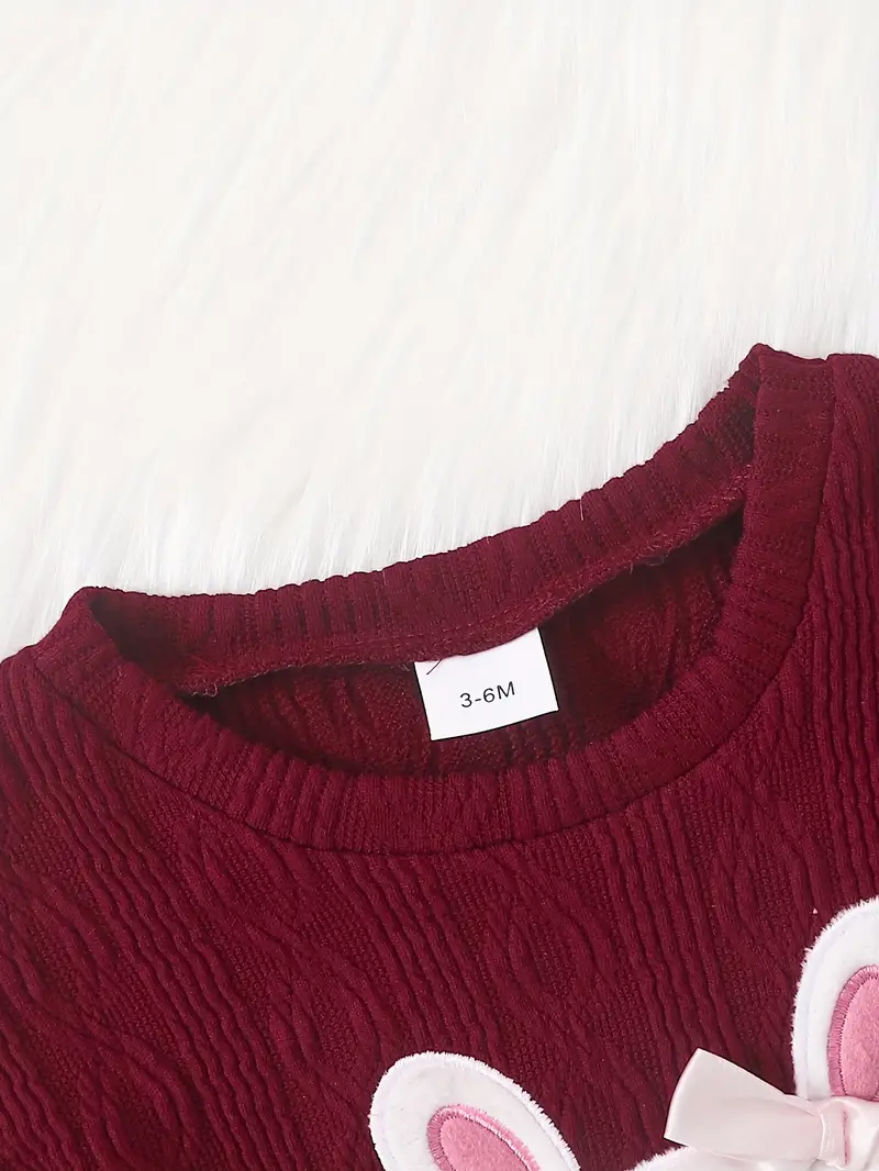 Sudadera con estampado de conejito y pantalones largos - Imagen 3