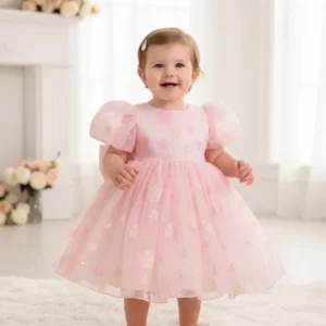 Vestido hasta la rodilla con apliques de flores en degradado