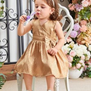 Vestido con estampado Floral sin mangas Champán