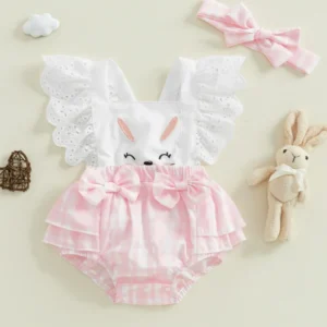 Romper con diseño de conejo y cintillo