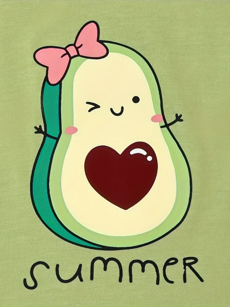 Body estampado de aguacate falda de mezclilla y cintillo