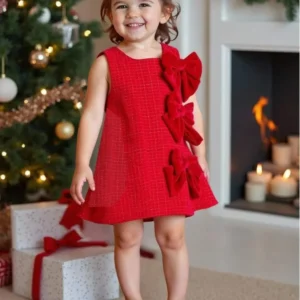 Vestido rojo playful pals corte en A