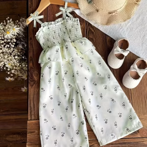 Jumpsuit blanco con estampado floral