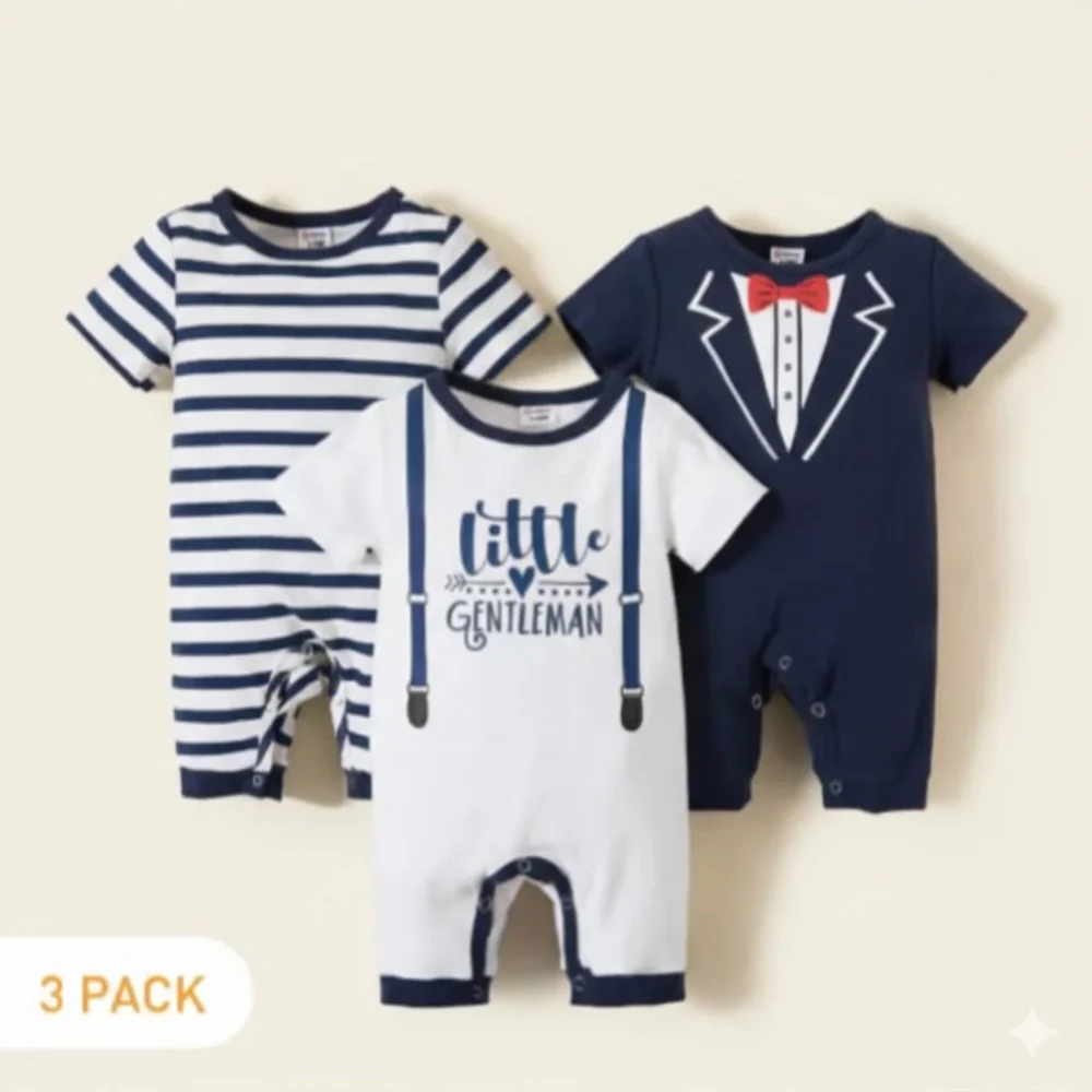 Set x 3 de rompers de niño