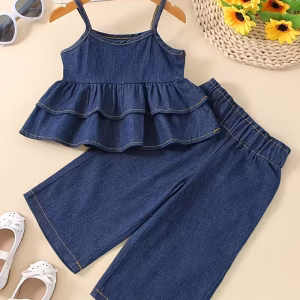 Conjunto 2 piezas de mezclilla azul marino
