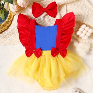 Romper vestido con tul temático con cintillo