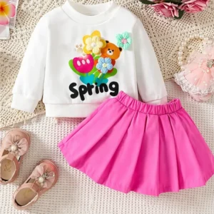 Conjunto 2 piezas sudadera y falda plisada