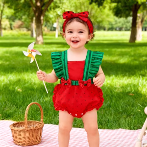 Romper temático de sandía con cintillo
