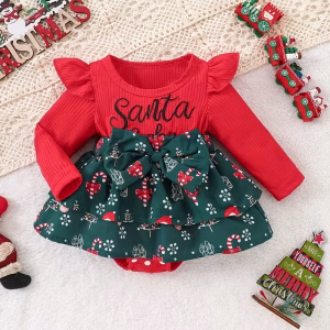 Romper vestido navideño -Santa baby-