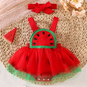 Romper temático sandía con tul
