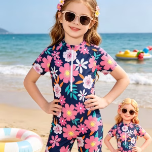 Bañador con manga corta estampado floral