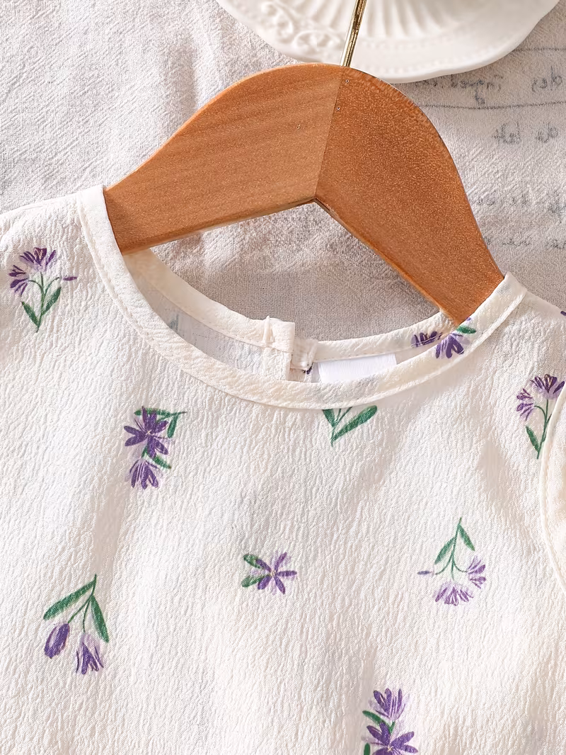 Conjunto 2 piezas veraniego con estampado de tulipanes