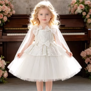 Vestido formal estilo europeo blanco